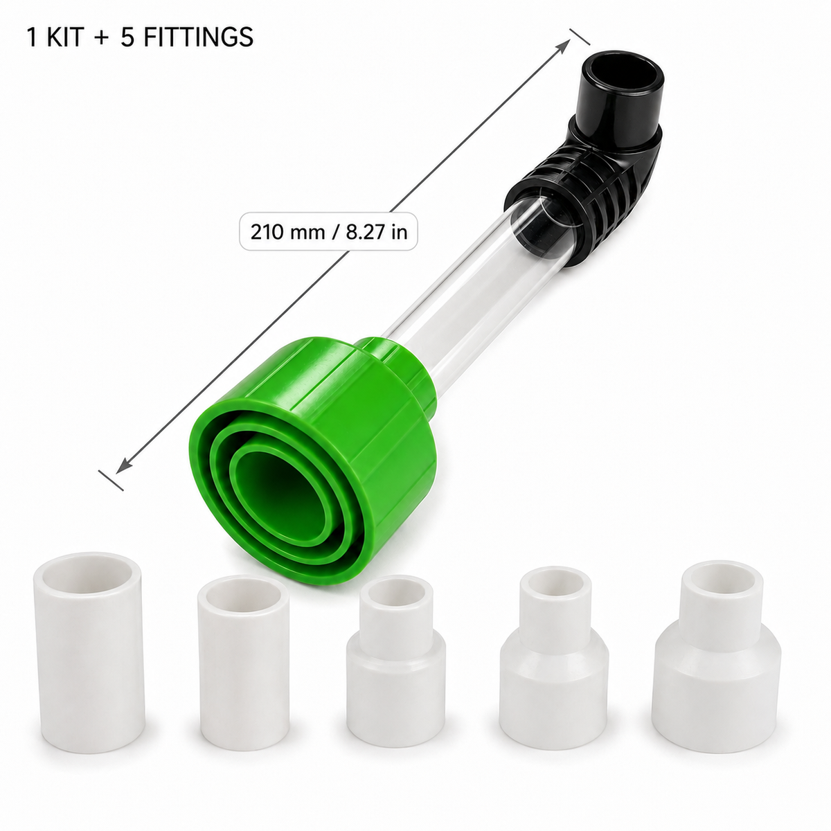 đ§ AC Condensate Drain Line Vacuum Adapter Kit with Clear Tube & 5 Fittings