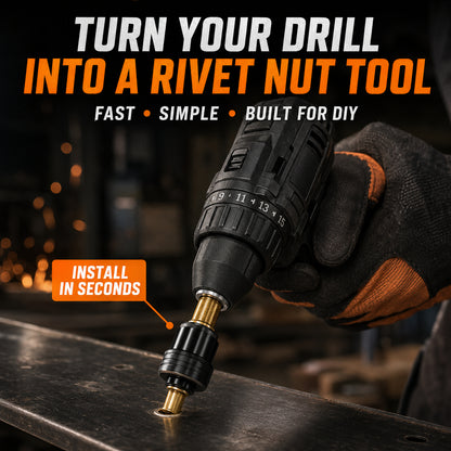 🔧 🔩2026 Hot sell Complete Drill-Powered Rivet Nut Kit – M3–M8 Threaded Insert Tool Set