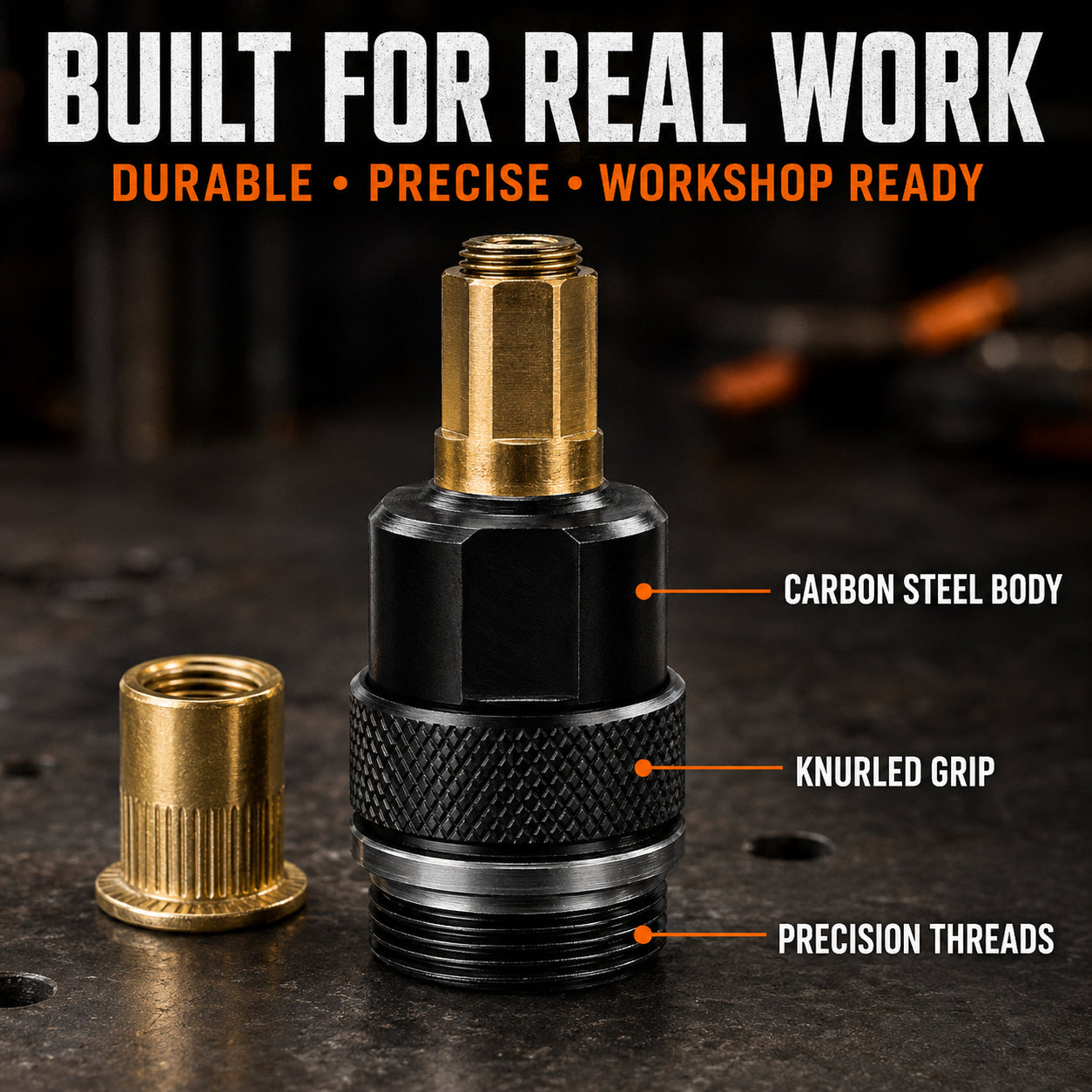 🔧 🔩2026 Hot sell Complete Drill-Powered Rivet Nut Kit – M3–M8 Threaded Insert Tool Set