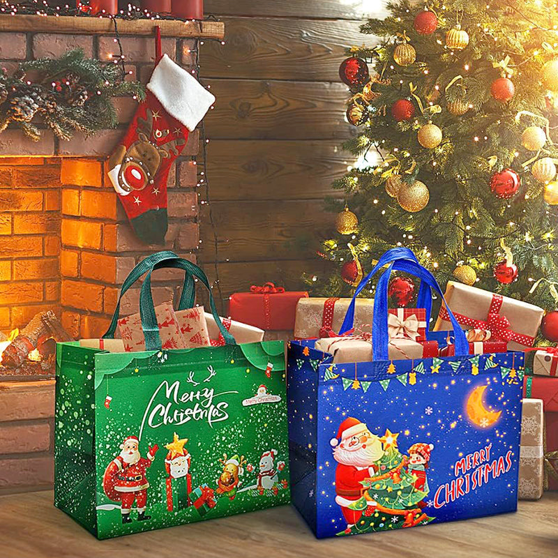 ♻️Best Gift For Kids ♻️🎁Halloween & Christmas Non-Woven Candy Tote Bag🎁