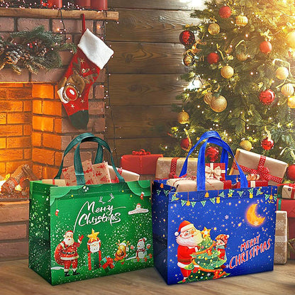 ♻️Best Gift For Kids ♻️🎁Halloween & Christmas Non-Woven Candy Tote Bag🎁