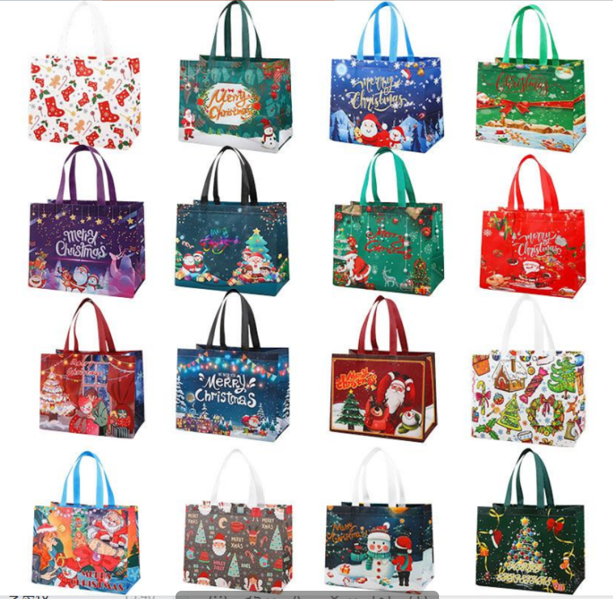 ♻️Best Gift For Kids ♻️🎁Halloween & Christmas Non-Woven Candy Tote Bag🎁