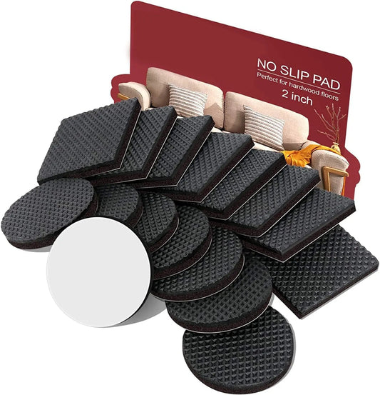 RV Non-Slip Furniture Pads – 16PCS 2" Self-Adhesive Rubber Grippers for Camper Tables, Chairs & Furniture | Anti-Slide Floor Protectors for Motorhomes, Travel Trailers & Hardwood Floors