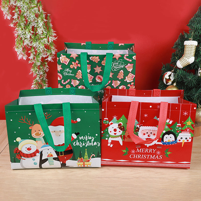 ♻️Best Gift For Kids ♻️🎁Halloween & Christmas Non-Woven Candy Tote Bag🎁