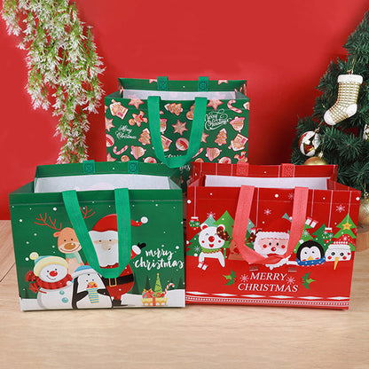 ♻️Best Gift For Kids ♻️🎁Halloween & Christmas Non-Woven Candy Tote Bag🎁