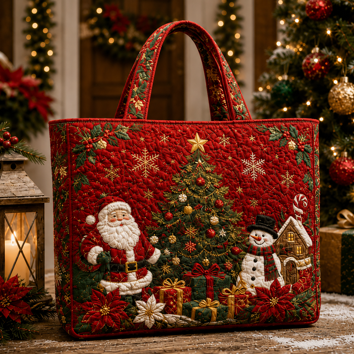 🔥Christmas Sale 50% OFF🎄Christmas Quilted Tote Bag