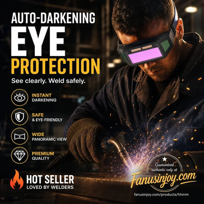 🥽50% OFF NOW! Welder's Eye Protection Goggles‑Solar Powered Auto‑Darkening Welding Goggles, Anti‑Glare Safety Eyes Shield for Arc Welding, Mig Tig Welding Work