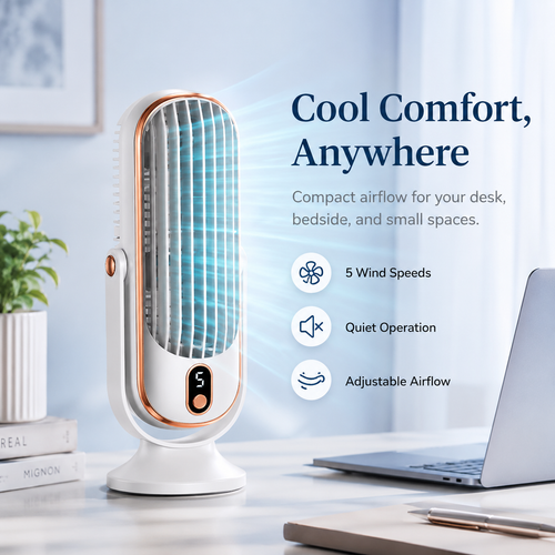 Portable Desktop Air Conditioner Fan with 5 Wind Speed