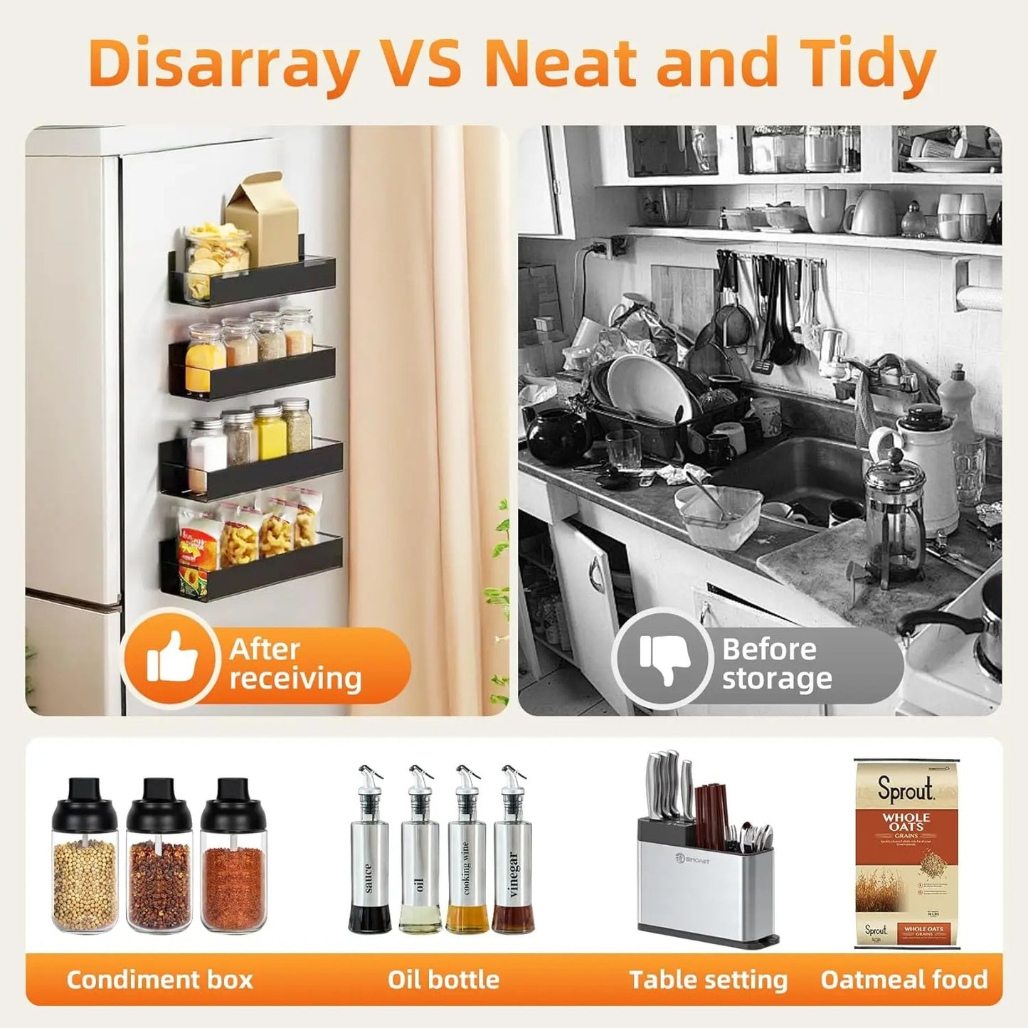 🚐 RV Fridge Magnetic Shelves | Space-Saving Set
