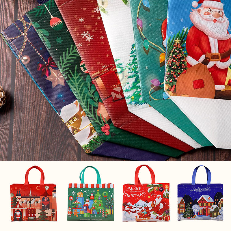 ♻️Best Gift For Kids ♻️🎁Halloween & Christmas Non-Woven Candy Tote Bag🎁