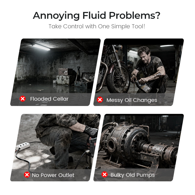 🥇【Industrial-Grade High-Efficiency Choice】38mm High-Power Oil/Water Pump Kit💯｜Portable Design｜Easy to Carry｜Versatile Applications!🌟
