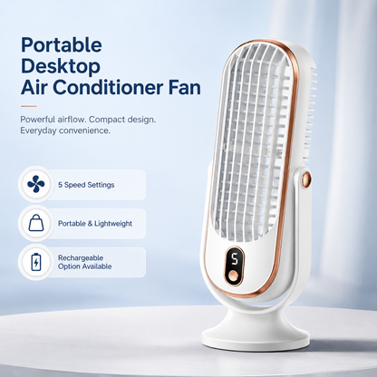 Portable Desktop Air Conditioner Fan with 5 Wind Speed