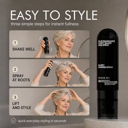 ✨Fluffy Hair Shaping Spray, Peach Scent Volumizing Hair Mist for Long Wear Hold