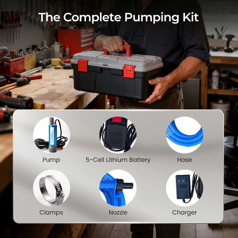 🥇【Industrial-Grade High-Efficiency Choice】38mm High-Power Oil/Water Pump Kit💯｜Portable Design｜Easy to Carry｜Versatile Applications!🌟
