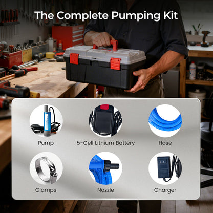 🥇【Industrial-Grade High-Efficiency Choice】38mm High-Power Oil/Water Pump Kit💯｜Portable Design｜Easy to Carry｜Versatile Applications!🌟