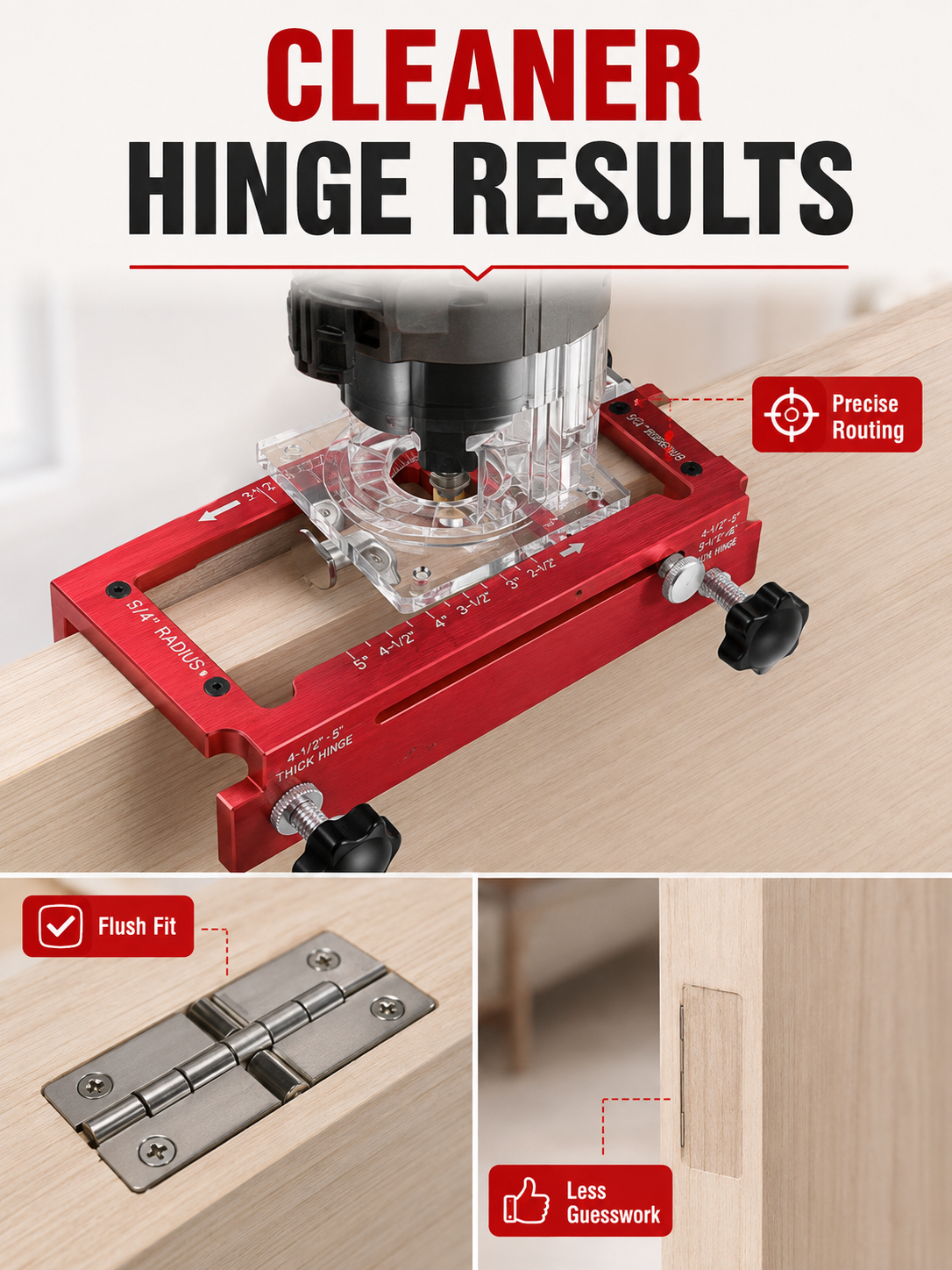 🔨 Adjustable Door Hinge Jig for Precise Mortising