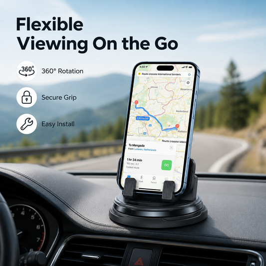 Telefoonhouder voor op het dashboard (360° draaibaar) voor in de auto