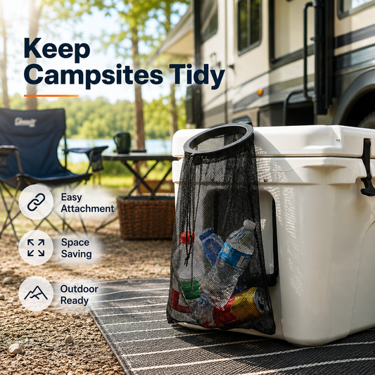 RV Camping Cooler Mesh Trash Bag Holder