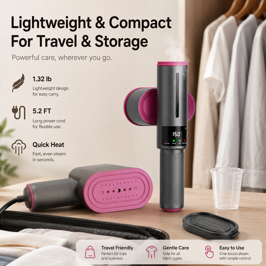 🚐 RV Travel Steamer & Iron | 2-in-1 Portable Garment Care