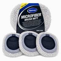 3-Pack Microfiber Brush Covers Gray