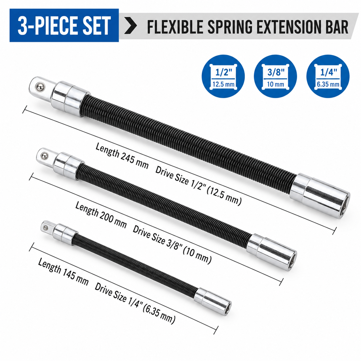 3-Piece Extension Bar Set