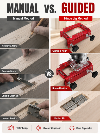 🔨 Adjustable Door Hinge Jig for Precise Mortising