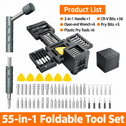 Selnivo™ Tools CubeFIX 55-in-1 Tool Cube Home & Precision Magnetic Toolkit
