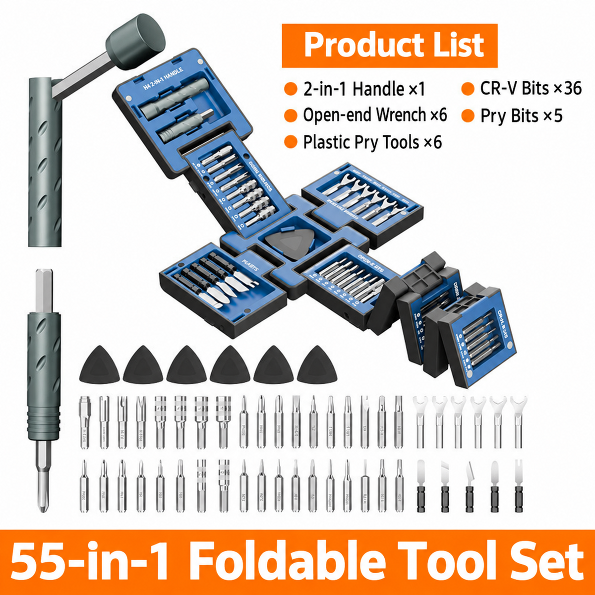 Selnivo™ Tools CubeFIX 55-in-1 Tool Cube Home & Precision Magnetic Toolkit