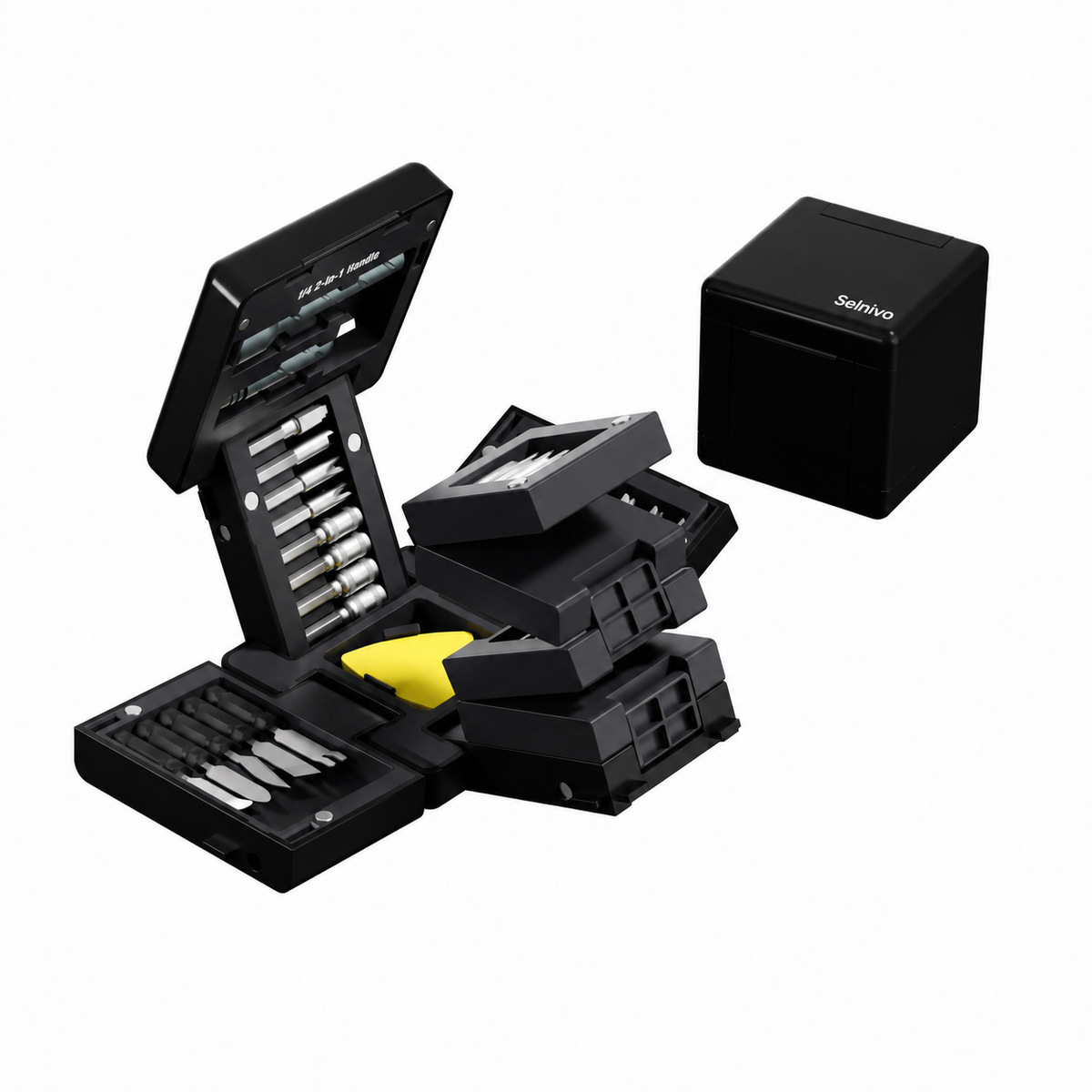 Selnivo™ Tools CubeFIX 55-in-1 Tool Cube Home & Precision Magnetic Toolkit