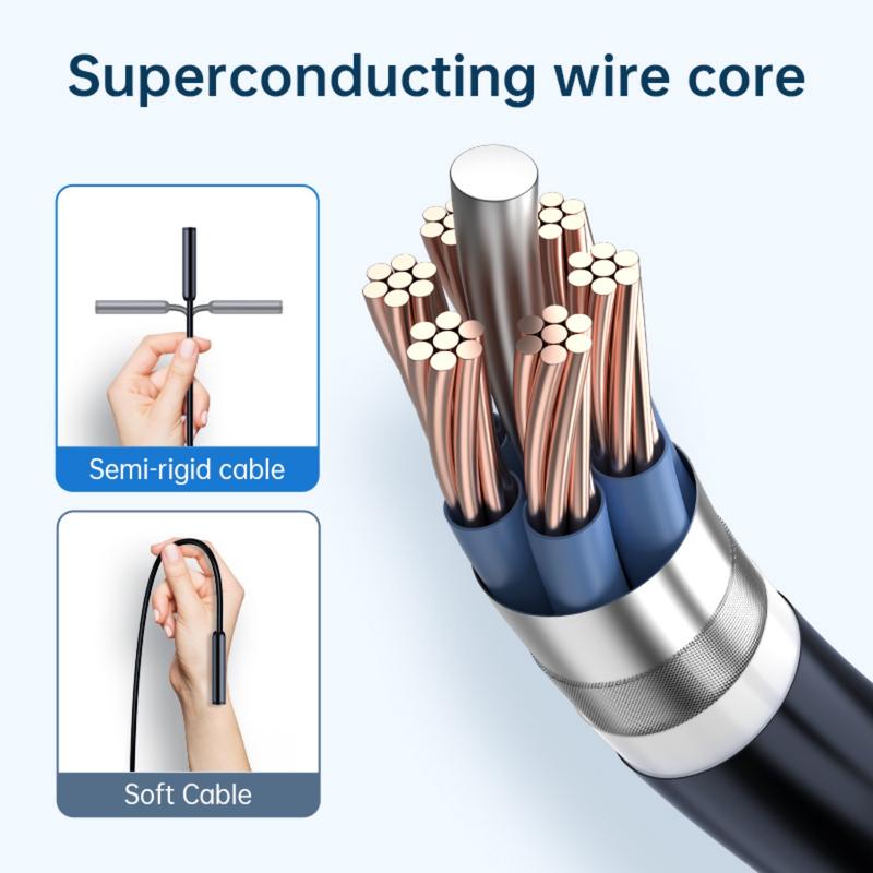 📷 1920P HD Endoscope Camera, 8 LED Lights Semi-Rigid Borescope for iOS & Android