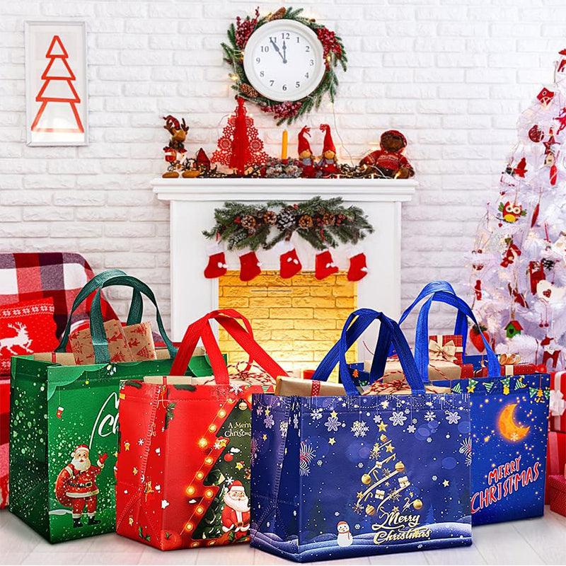 ♻️Best Gift For Kids ♻️🎁Halloween & Christmas Non-Woven Candy Tote Bag🎁