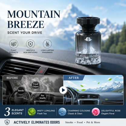 🥳2026 HOT SALE🥳💞50K+ SOLD!🚗🌿 50% OFF! 110ml Long-Lasting Car Air Freshener – Natural plant extracts, eliminates smoke & pet odours. Weeks of freshness. Mountain design. Breath easy! 💨✨