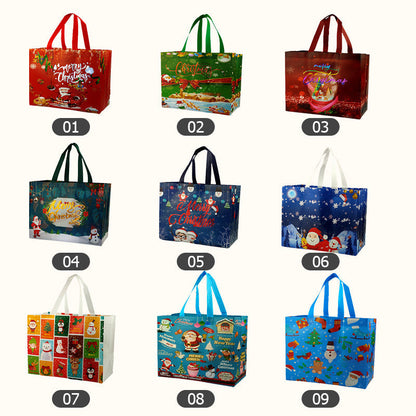 ♻️Best Gift For Kids ♻️🎁Halloween & Christmas Non-Woven Candy Tote Bag🎁