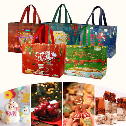 ♻️Best Gift For Kids ♻️🎁Halloween & Christmas Non-Woven Candy Tote Bag🎁