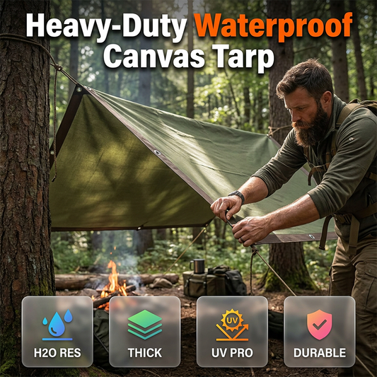 🛡️  Heavy-Duty Waterproof Tarp – Tear-Resistant, Silicone Coated, Versatile 🌧️