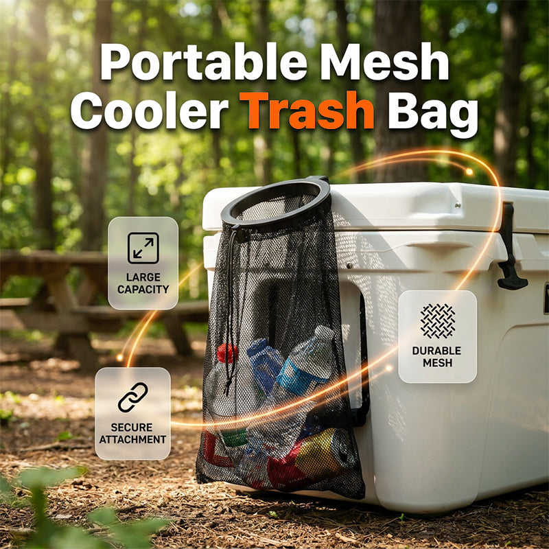 🌲Outdoor Cooler Mesh Trash Bag Attachment 🗑️